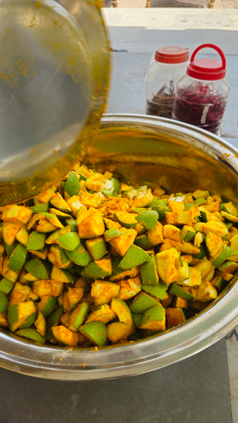 चौपाली सुखा आम का आचार — Sun-Dried Raw Mango Pickle