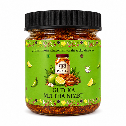 गुड़ का मीठा नींबू का आचार — Jaggery Lemon Pickle