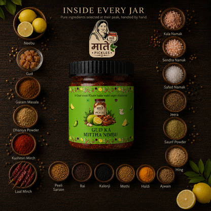 गुड़ का मीठा नींबू का आचार — Jaggery Lemon Pickle